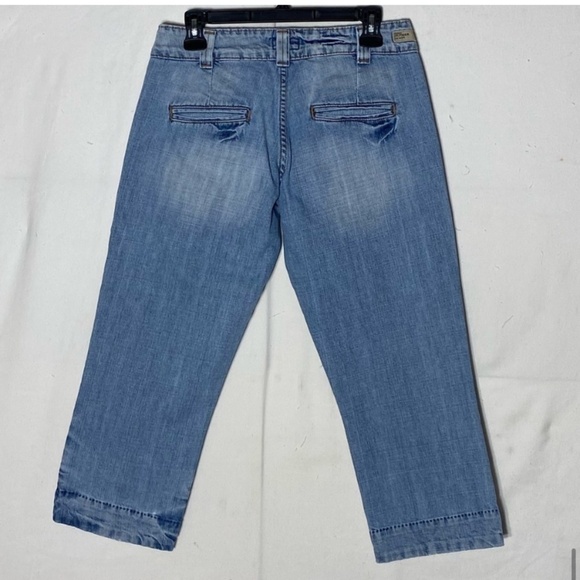Vintage Tommy Hilfiger Denim Light Wash Resa Capri Ragged Aged Wash 28 - Picture 12 of 13